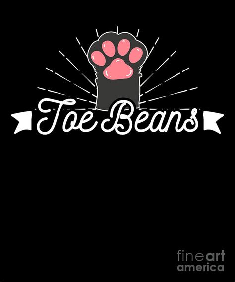 Toe Beans Funny Cat Toebeans Tees Caturday Drawing By Noirty Designs