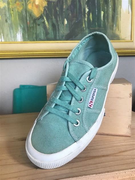 Superga 2750 Light Teal Cotu Classic Womens 375 Us 7 Sneakers Shoes