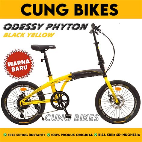 Jual Sepeda Lipat 16 20 Inch Folding Bike Odessy Phyton Lp 2036 7 Speed