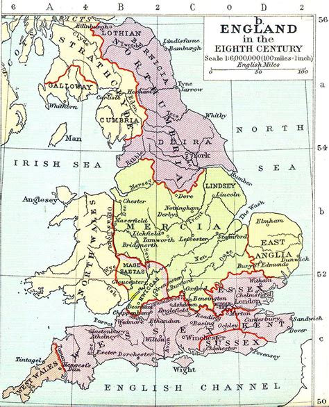 Map England 9th Century