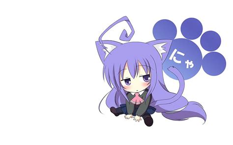 Anime Cat Girl Group Tiny Purple Hair Anime Girls Hd Wallpaper Pxfuel