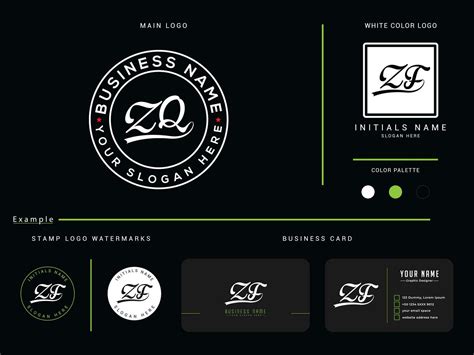 Initial Zq Circle Luxury Logo Icon Minimalist Zq Logo Letter With