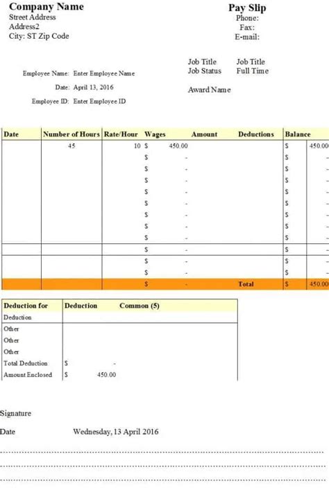 Excel Pay Slip Template Singapore How To Make Payslip In Excel
