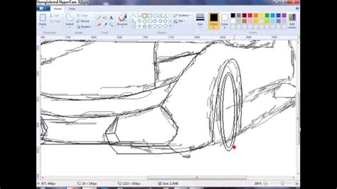 Now make an eye with white circle and draw the nose with the help of rectangle tools. How to draw a car in ms paint windows 7 ( no speed drawing ...