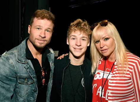Brian Littrell His Son Baylee Thomas Wylee Littrell And His Wife Brian Littrell