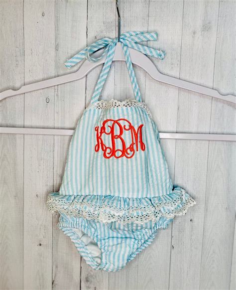 Personalized Swimsuit For Babies Toddlers Monogrammed Etsy