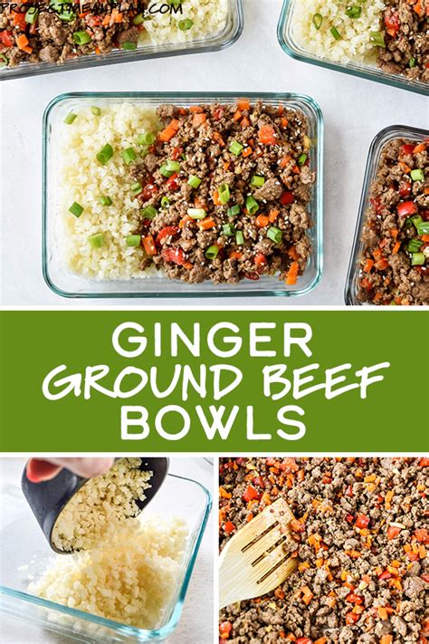 Feeling like diabetic diet foods are boring? Meal Prep Ginger Ground Beef Bowls (Whole30 & Paleo ...