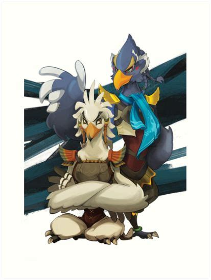 Revali And Teba Art Print By Elzeore In 2021 Legend Of Zelda Legend