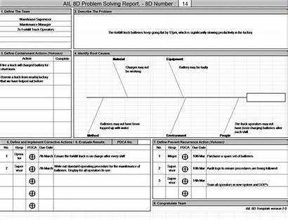 8d Solving Problem Report Example Template Excel