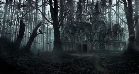 Artstation Creepy Forest Mansion Mathieu Lamble Creepy Houses