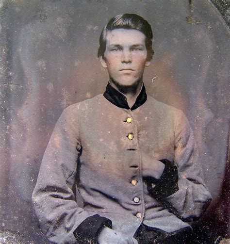Lovely Hand Tinted Photo Of An Unidentified Confederate Soldier I