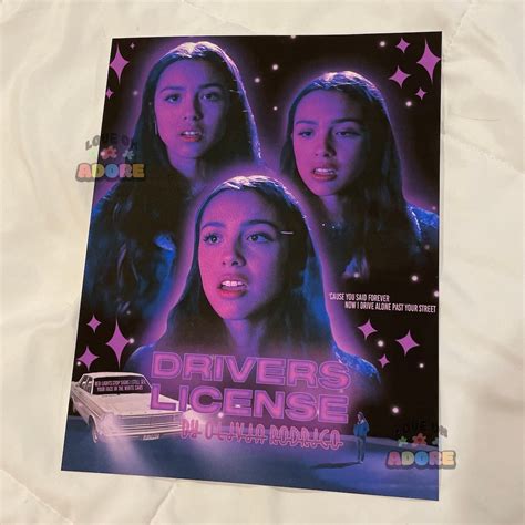 Olivia Rodrigo Drivers License Poster Print Etsy
