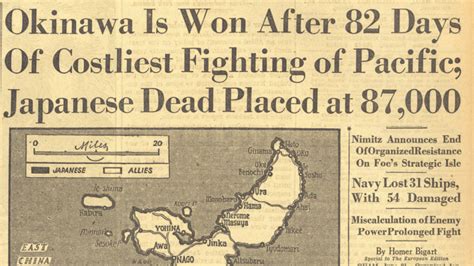1945 The Battle Of Okinawa Ends The New York Times