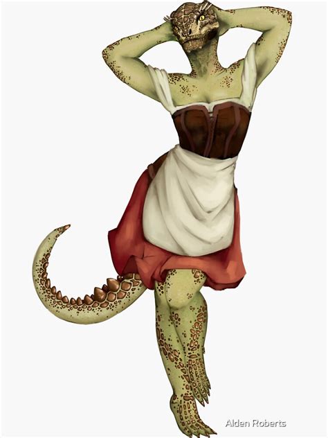 Lusty Argonian Maid Pinup 7 Sticker For Sale By Weebitmuddled Redbubble