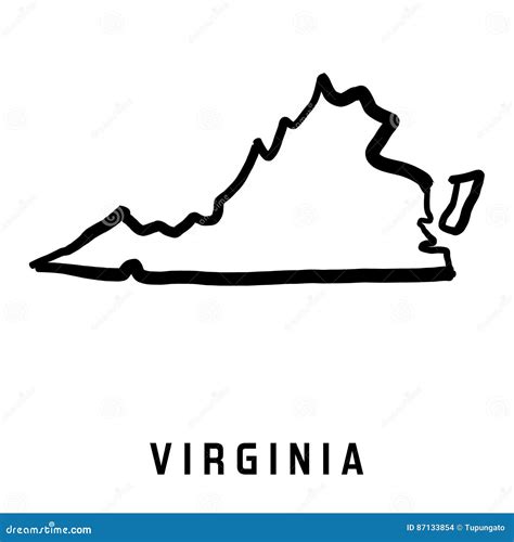 Virginia Map Stock Vector Illustration Of Handwritten 87133854