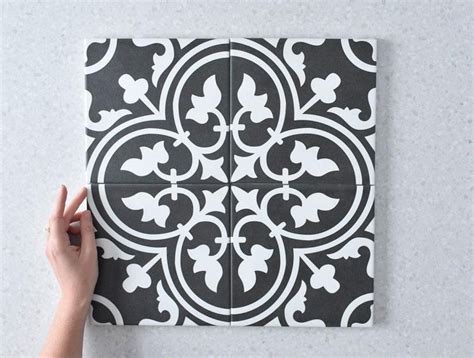 Dural Black Encaustic Look Tile Bathroom Floor Tiles Grout Color