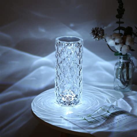 Acrylic Diamond Table Lamp Bedside Night Light Touching Control 3