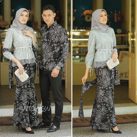 Jual Batik Couple Kebaya Modern Kebaya Tunangan Lamaran Wisuda Kebaya