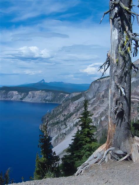 Another View Of Distant Diamond Peak From The Rim Of Crater Lake In