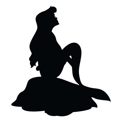 Free 120 Mermaid Silhouette Ariel Svg SVG PNG EPS DXF File