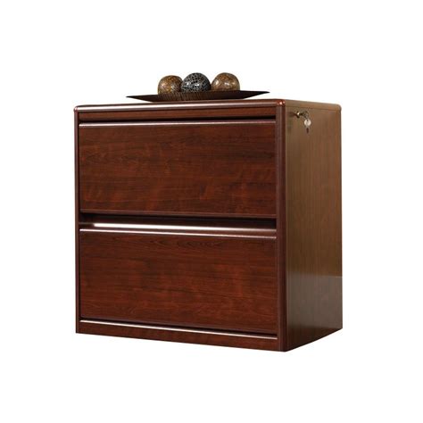 Sauder Cornerstone 2 Drawer Lateral Wood File Cabinet In Classic Cherry