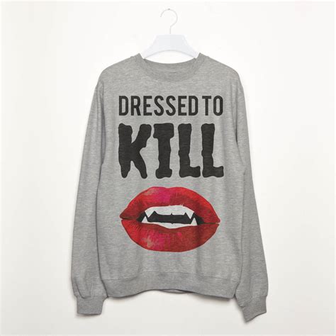 Dressed To Kill Womens Halloween Sweatshirt By Batch1