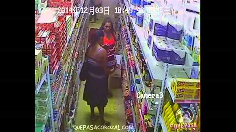 Shoplifters Caught Stealing On Supermarket Surveillance Camera Youtube
