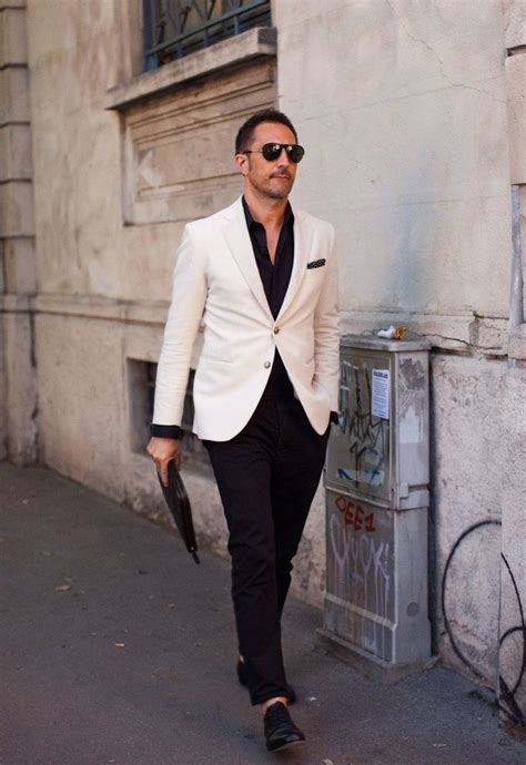 Reach For A White Blazer And Black Chinos If You Re Going For A Neat Stylish Look Turn Your