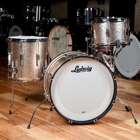 Ludwig Club Date 121420 3pc Drum Kit Shampayne Sparkle Sonor