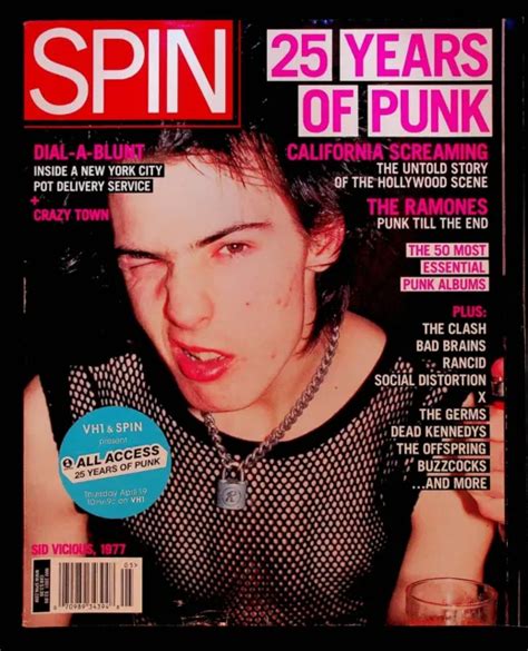 VINTAGE SPIN MUSIC Magazine May Punk Rock Sid Vicious Sex Pistols