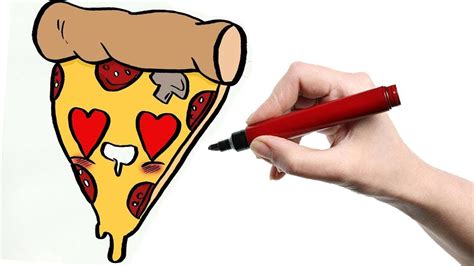 how to draw a kawaii pizza cute drawings cute easy dr