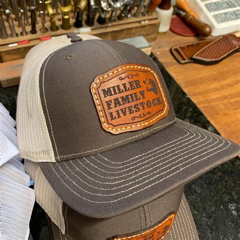 Leather Patch Hat Ozark Mountain Leather Works