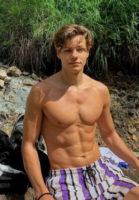 Shirtless Male Beefcake Muscular Shaggy Blond Haired Hunk Photo 4x6 G1287 4 49 Picclick
