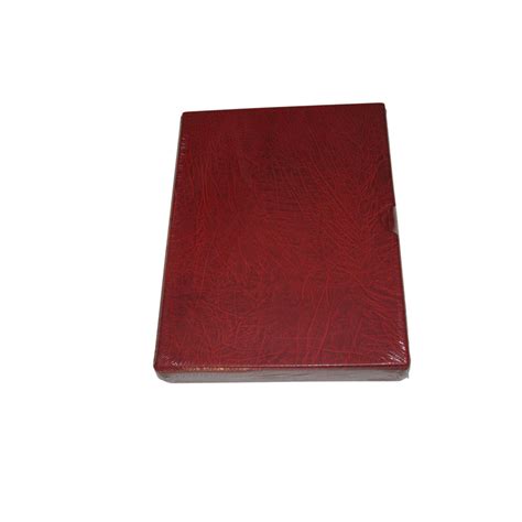 Lighthouse Red Vario F Padded Leatherette 3 Ring Binder Album With Slipcase