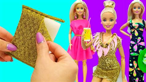 Diy Barbie Hacks And Crafts Diy Barbie Doll Clothes And Dress From Old