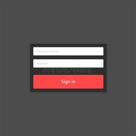 Login Form Menu With Simple Line Icons Website Element For Your Web