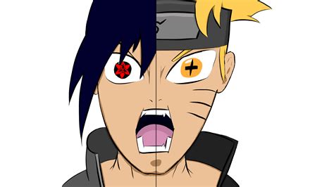 Naruto And Sasuke Face Slice By Blueblazingx On Deviantart
