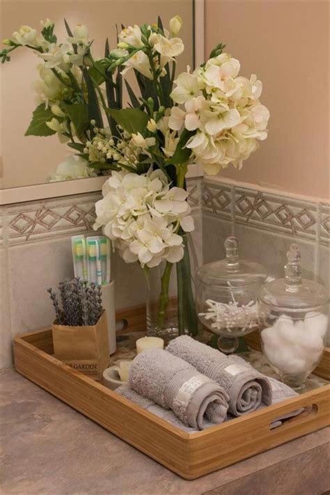 40 Beautiful Bathroom Vanity Tray Decor Ideas Decorecent Vanity