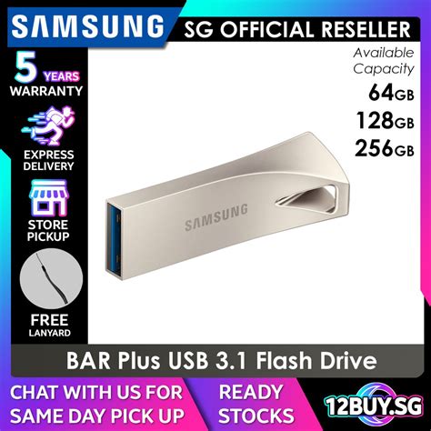 Samsung Bar Plus 200mbs 300mbs Usb 31 Flash Drive 32gb 64gb 128gb
