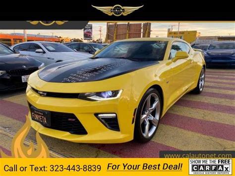 2017 Chevy Chevrolet Camaro 1ss Coupe Bright Yellow For Sale In