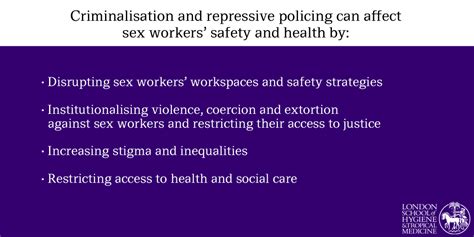 Criminalisation And Repressive Policing Of Sex Work Linked To Increased