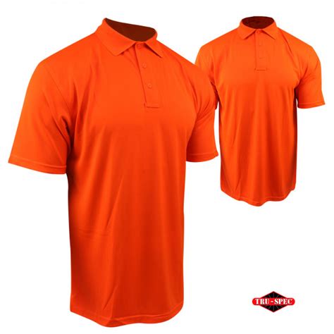 Tru Spec Hvo Performance Polo Shirt Hi Vis Orange Outdoor Activity