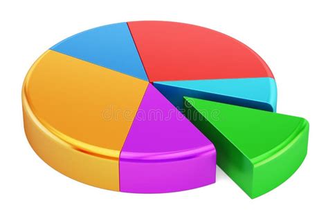 Colored Pie Chart 3d Rendering Stock Illustration Illustration Of