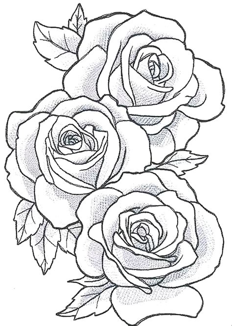 Flower Tattoo Outline Drawing