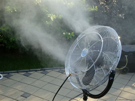 Ventilator mit wasserkühlung vergleich 2021. Adiabate Luftkühlung durch Wasser Sprühnebel