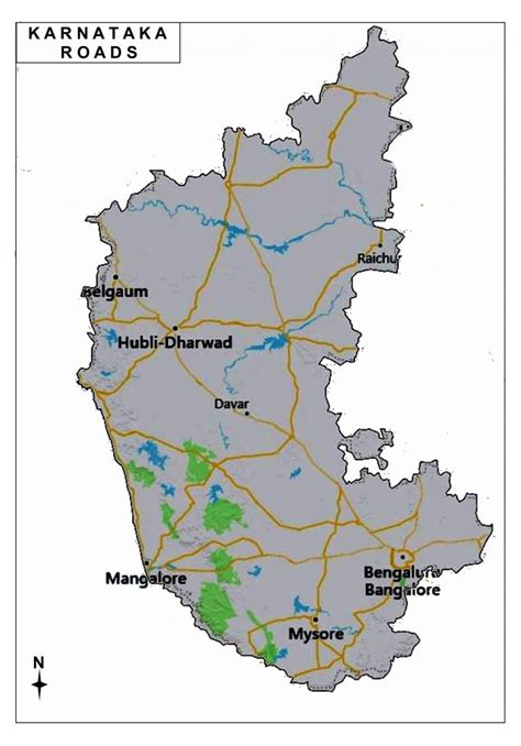Karnataka state map with cities. Karnataka Map Download Free Pdf Map - Infoandopinion