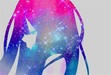 Anime Girl With Galaxy Hair