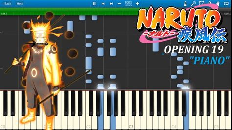 Naruto Shippuden Opening 19 Piano Op 19 Score Synthesia Tutorial