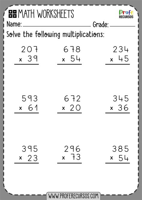 Multiplication Table 5th Grade