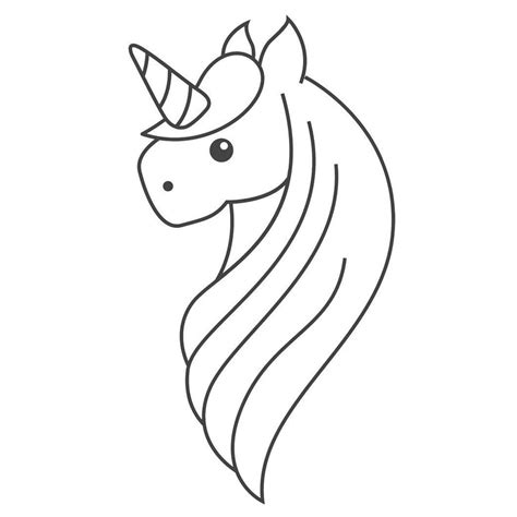 Unicorn Head Silhouette My Drawings Pinterest Unicorn Head Outline